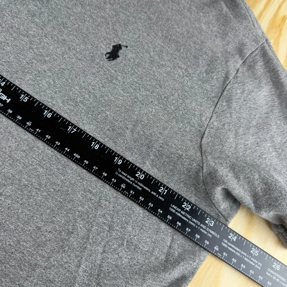 Polo Ralph Lauren Mens Gray Short Sleeve Pony Logo Polo Shirt Size L‎